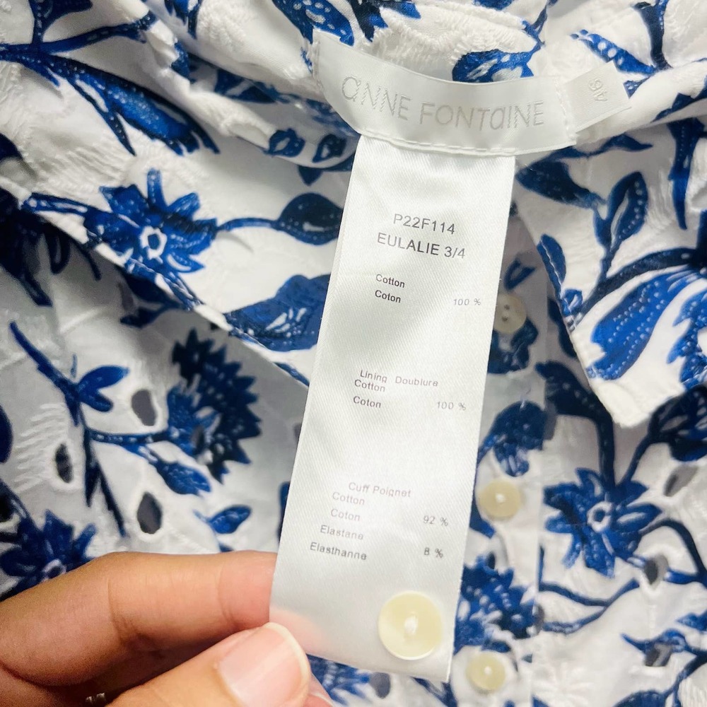Anne Fontaine Eulalie Maxi Dress Blue Floral - Picture 11 of 11